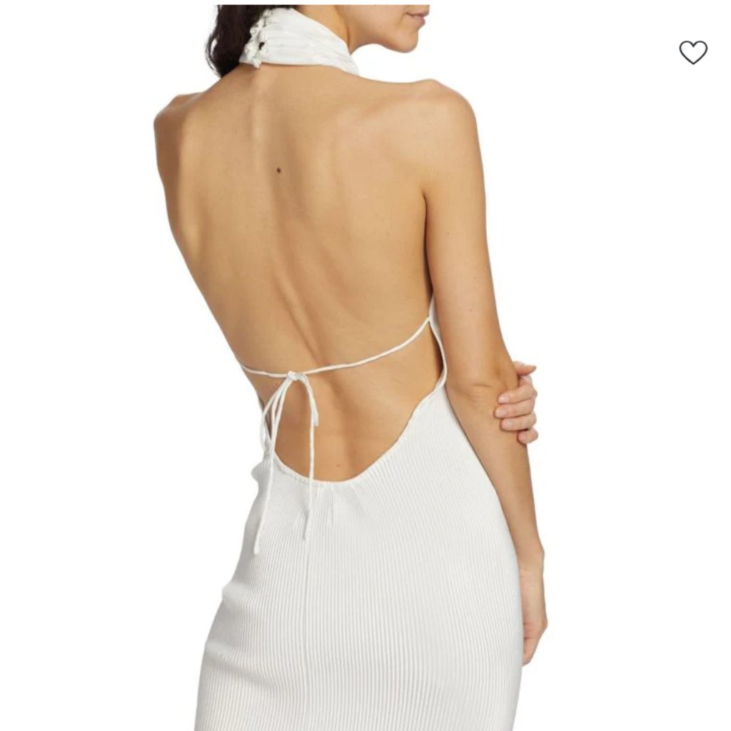 L'ide Klum Satin Midi Dress In White Nwt — image 4 of 8